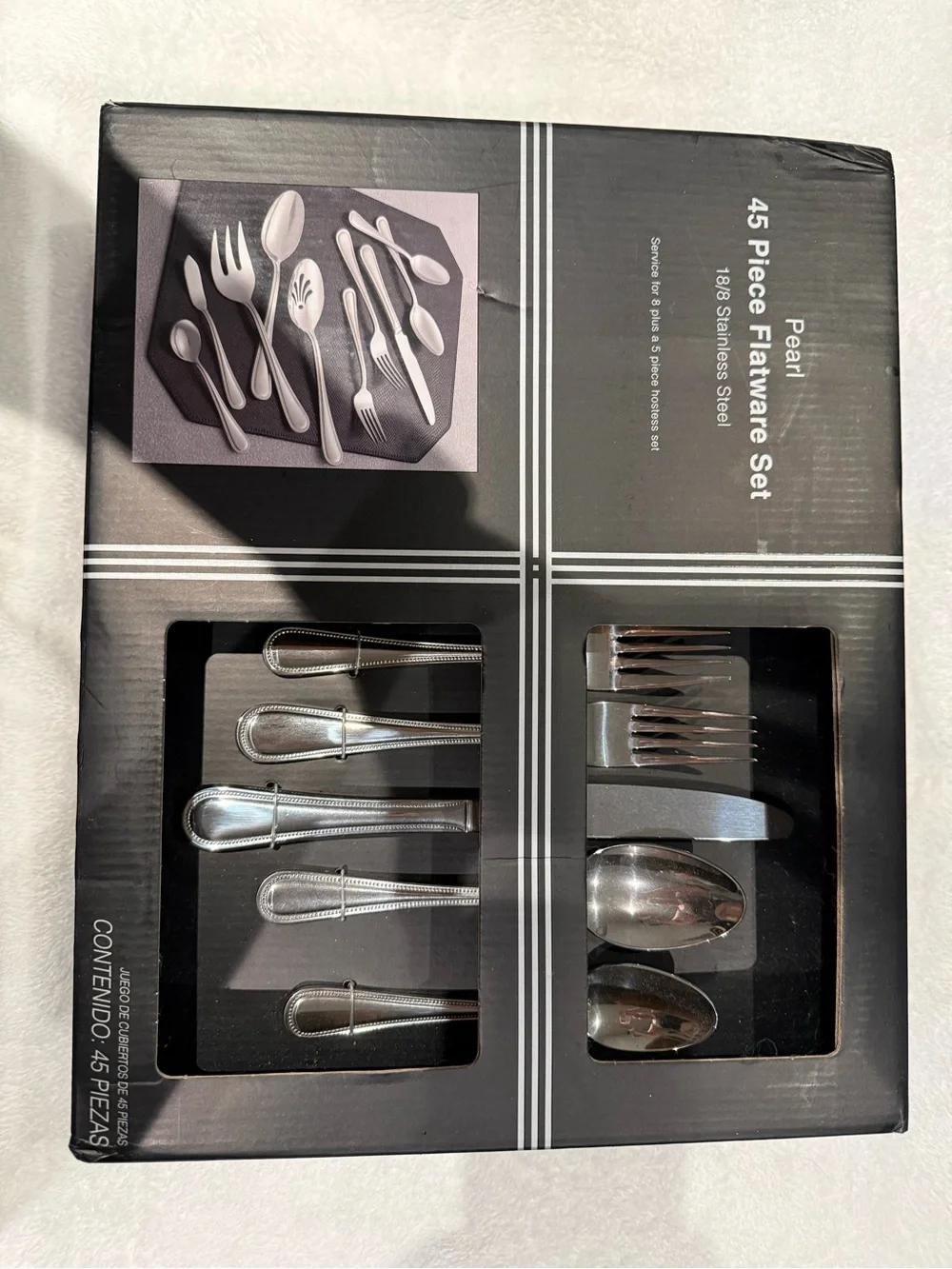 Pearl Stainless Steel Flatware Set - Silver Polished